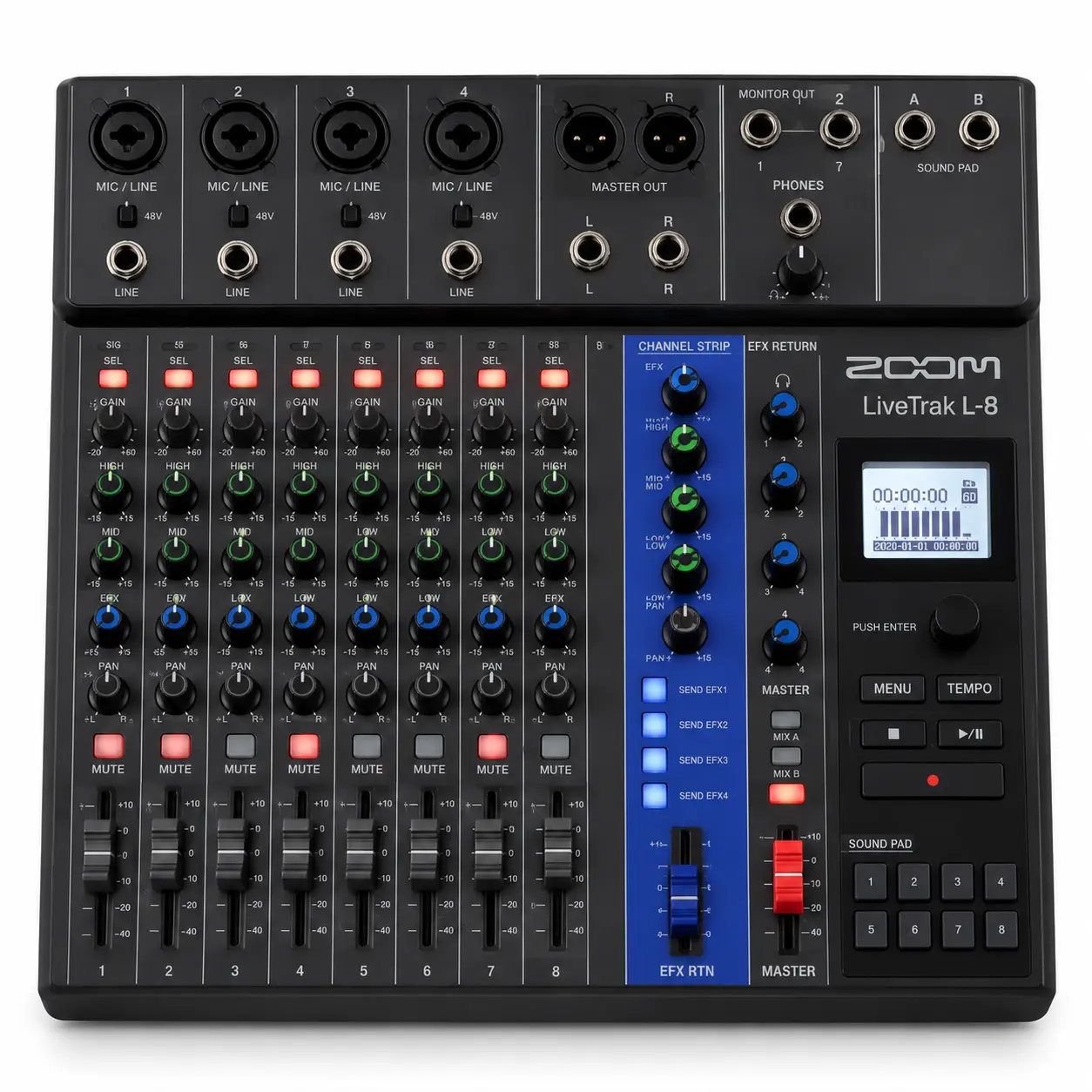 Zoom LiveTrak L-8 Portable Digital Mixer