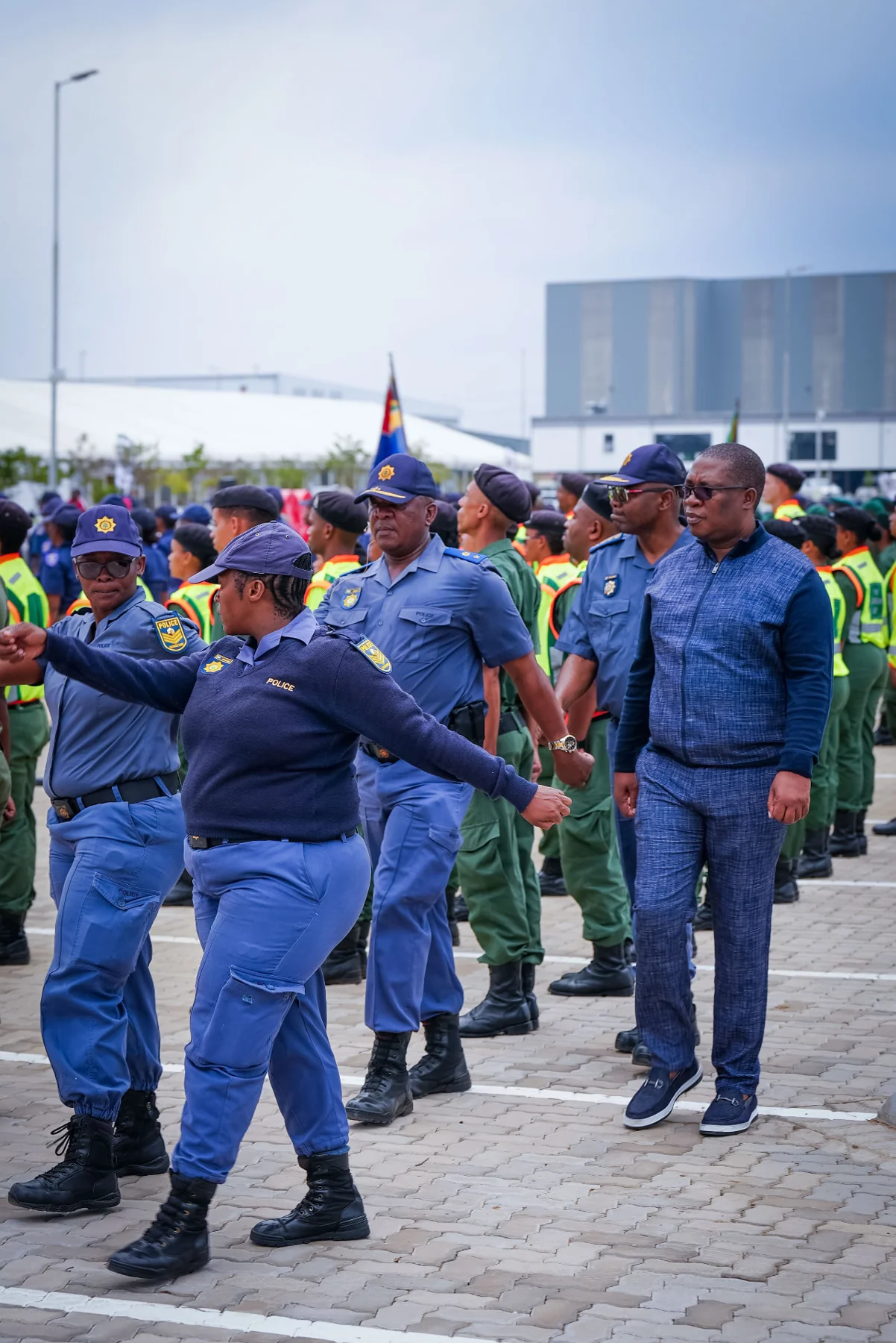 Representatives accompanying the procession